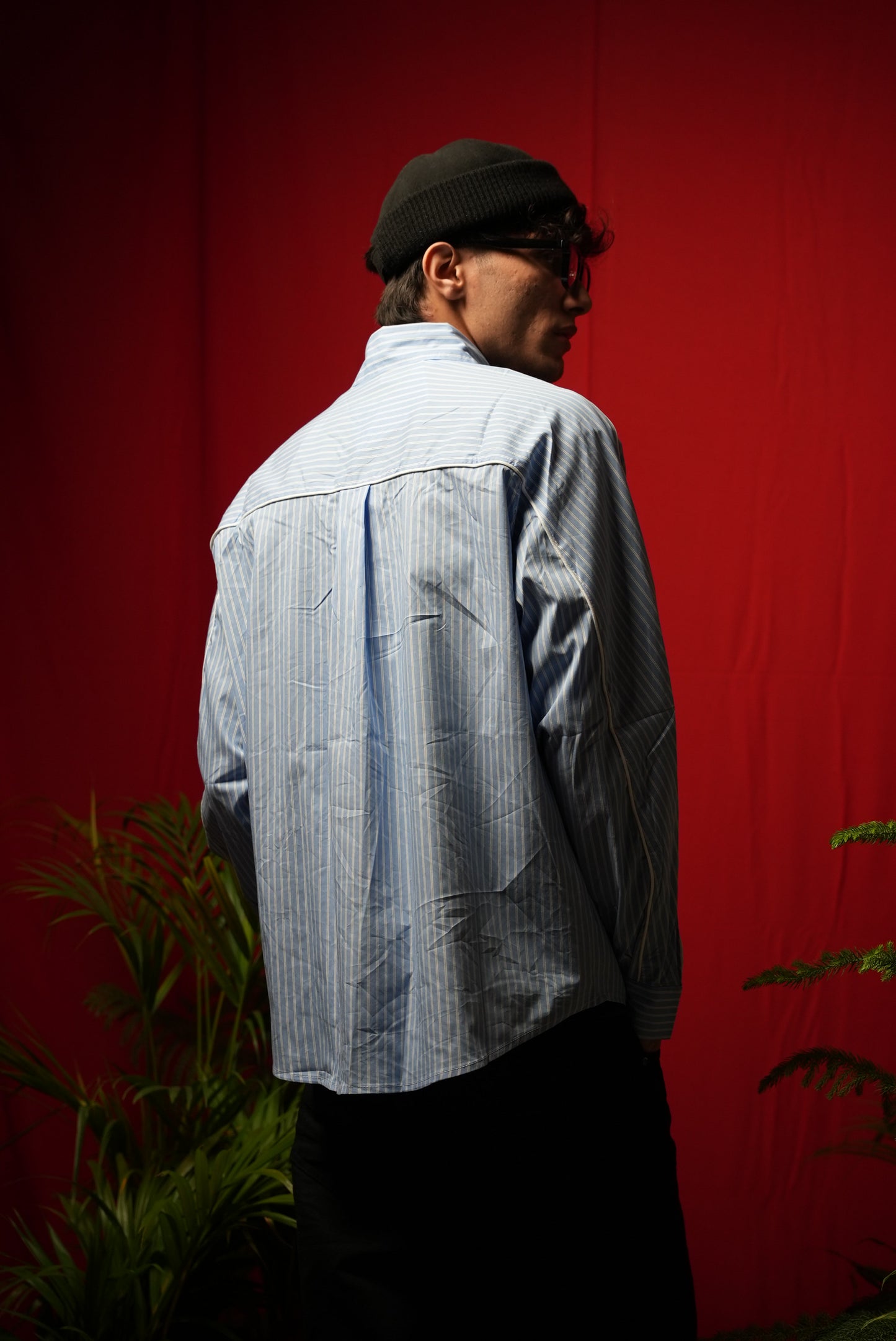 STRIPED WESTERN PIPING SHIRT