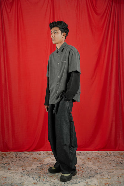 Double Sleeve Boxy Shirt