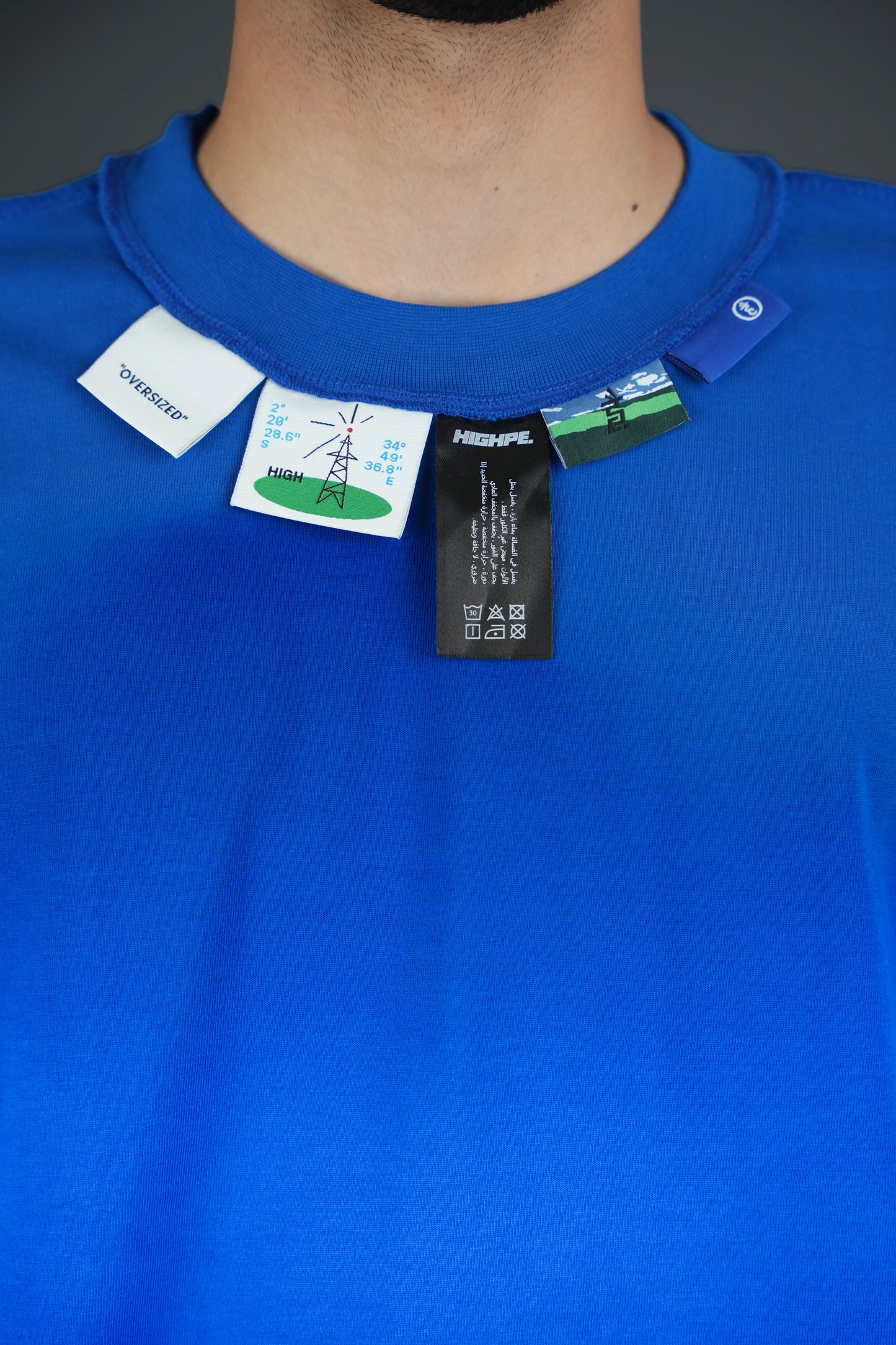 Neck Label Blue T-Shirt