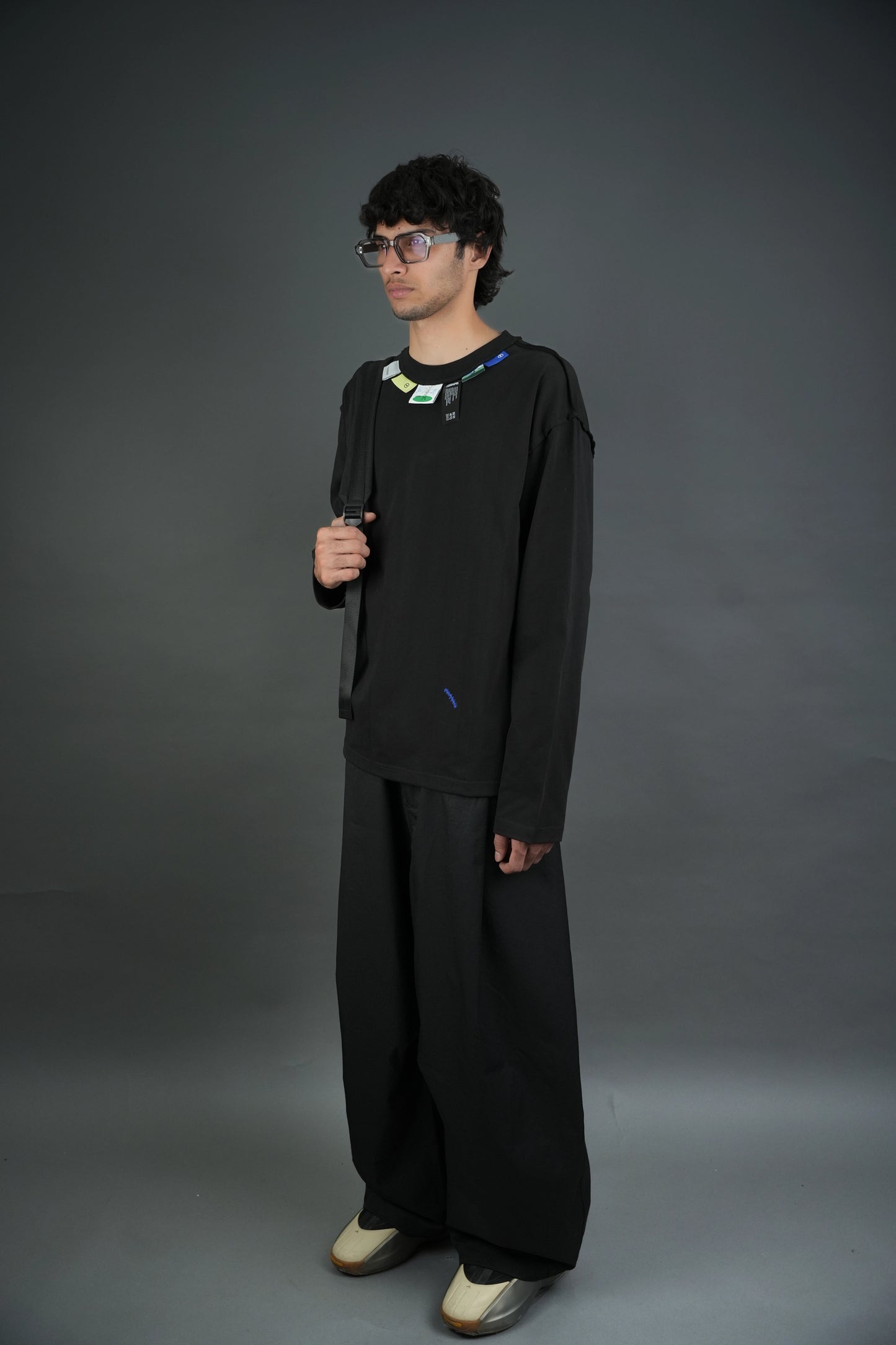 Neck Label Black T-Shirt