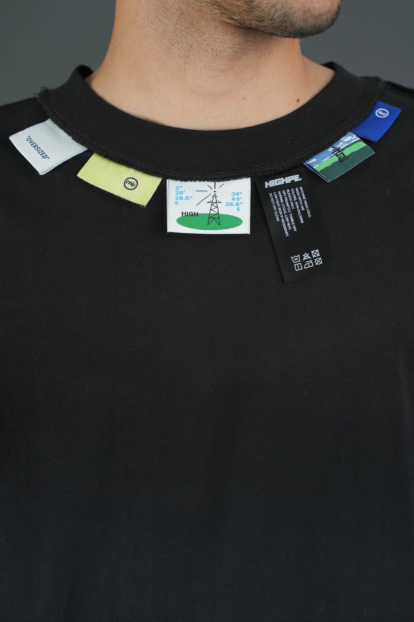 Neck Label Black T-Shirt